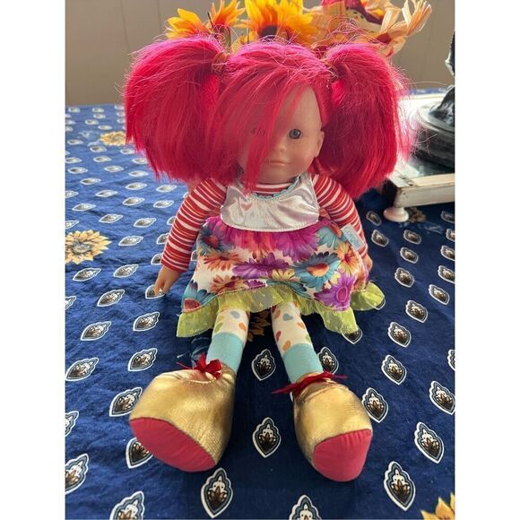 Rare French Corolle Les Dollies Toffee Apple Red Hair Cloth Vinyl Freckle Face 1 - Picture 3 of 11